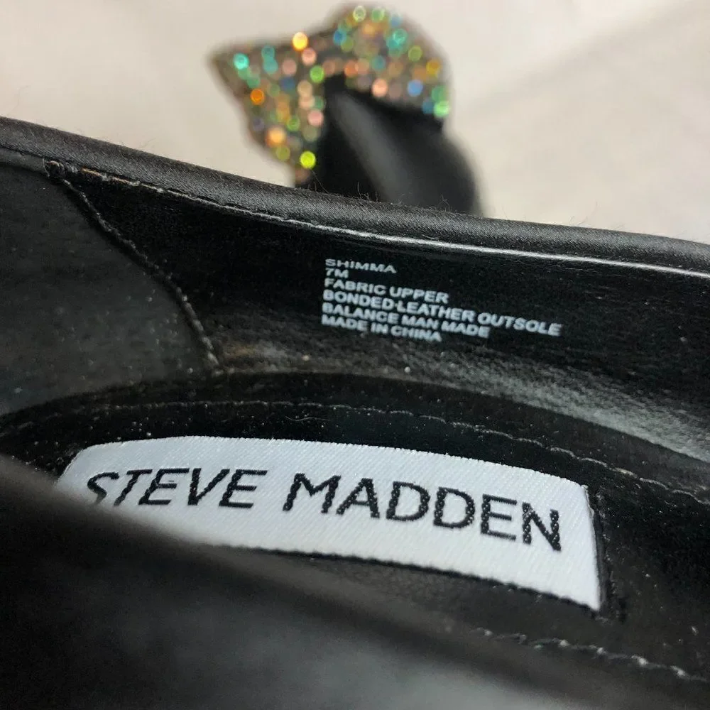 Steve Madden Black Shimma Stiletto shoes 7M.                          SC